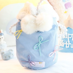 Abrigo Acolchado de Algodón para Mascotas, Color Azul y Rosa, Ropa de Invierno Cálida para Cachorros, Talla Pequeña con Decoración de Lazo - Product Image 1