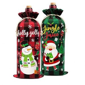 Eco-Friendly Jute Wine Gift Bags <b>Drawstring</b> Retro Plain Design Durable Customizable for Christmas - Product Image 6