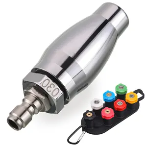 High Pressure Spray Rotary Turbo Nozzle Stainless Steel Blaster Turbo Jet Nozzle With 1/4'' Quick Connect