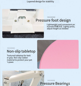 Mesa de <span class=keywords><strong>Peluquería</strong></span> Hidráulica de Acero Inoxidable para Mascotas, Diseño Simple, Altura Ajustable, Mesa de Baño para Perros y Gatos para Salón Profesional - Product Image 3