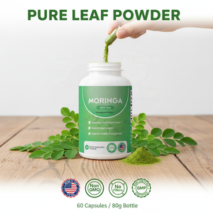 แคปซูลโปรตีนจากใบมอรินก้าธรรมชาติสำหรับผู้ใหญ่ แบรนด์ OEM รับผลิตภายใต้แบรนด์ของคุณ |   ผงมะรุมมังสวิรัติ ประโยชน์สารต้านอนุมูลอิสระ เพิ่มพลังงาน - Product Image 6