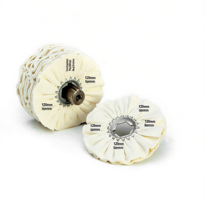 Tampons de polissage en coton ventilé pour machines à polir, diamètre 120 mm - Product Image 2