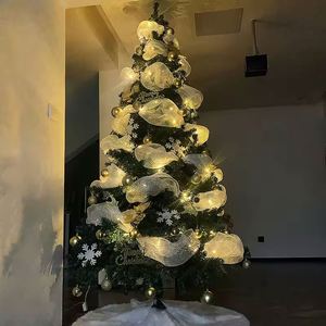 Árbol de Navidad Artificial con Luces Preinstaladas, Decoración de Malla de PVC para Centros Comerciales, Jardines, Fiestas y Restaurantes - Product Image 1