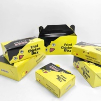 Emballage personnalisé en papier kraft recyclable de qualité alimentaire avec laminage mat pour boîte à poulet frit
