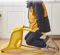 Chaises de salle à manger empilables à dossier haut en plastique à prix d'usine pour appartement, salon, bureau à domicile, usage extérieur et de loisirs