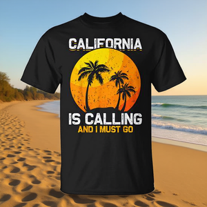 T-shirt promozionale per chi si trasferisce in California - Product Image 3