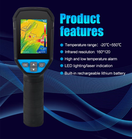 Caméra thermique infrarouge PQWT-CX160S à succès commercial, 160x120 pixels, sensibilité thermique <50mk, pour inspection de fuites de pipeline