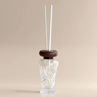 Bouteilles diffuseurs de parfum en verre gravé sur mesure 50 ml, vides, écologiques, durables, avec bouchon en bois, couleur et logo personnalisables