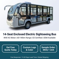 Voiture électrique de tourisme à 4 roues certifiée Tarion CE, 14 places, batterie 72V, fermée, vitesse 30 km/h, autonomie 100-130 km, pour la vente mondiale