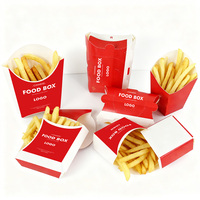 Boîte à frites jetable, boîte à emporter pour pop-corn et poulet, support d'emballage pour chips, boîte en papier