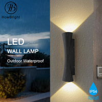 Luminaire suspendu décoratif moderne en métal de style européen IP33, à éclairage haut et bas, pour extérieur, 12W, pour mur, plafond, salon