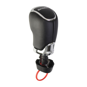 Skoda Gear <b>Shift</b> <b>Knob</b> Black Leather Ergonomic Automatic Transmission For Skoda Cars - Product Image 1