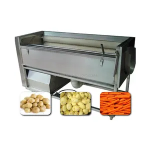 Ginger Peeling Machine Sanshon Cleaning Machine-HXJ-10G Fruits And Vegetables Potato Cassava Ginger Brush Washing And Peeling Machine