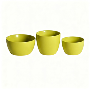 กระถางดอกไม้เซรามิกเคลือบเงาแบบบอน<span class=keywords><strong>ไซ</strong></span> / กระถางตกแต่งสวนสีพื้นทำมือสำหรับบ้าน / เป็นมิตรกับสิ่งแวดล้อม ทนทาน ขายส่ง - Product Image 3