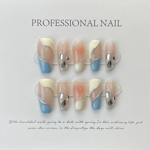 Nouveau produit lancé, série de <span class=keywords><strong>faux</strong></span> ongles faits main, style <span class=keywords><strong>anime</strong></span> dessiné à la main, rose et blanc, doux et cool - Product Image 6