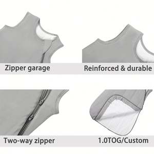 Gigoteuse pour bébé 1.0TOG en bambou, gigoteuse double pour bébé, sans manches, gigoteuse pour nouveau-né - Product Image 5