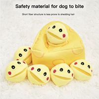 Jouet interactif pour chien en peluche de la série Digging Fun, durable, anti-ennui, pour dissimuler la nourriture (fromage, lait, pois, fusée)