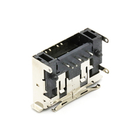 Conector ESATA de doble fila de montaje superior, tipo de inmersión en ángulo recto, Conector de enchufe hembra 2 P de 2 pulgadas