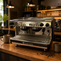 Nieuwe commerciële hoogwaardige desktop espresso koffiemachine met dubbele groep, 15 bar, semi-automatisch voor restaurants