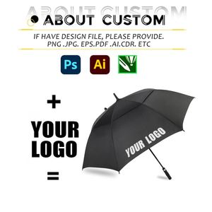 Promotional Gift Manual Adults Double Layer Golf <b>Umbrella</b> Pongee UV Resistant 97cm Open Diameter Extra <b>Large</b> Straight Handle - Product Image 3