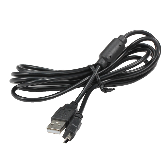 1.8m 1pcs USB Charge Cable for ps3 for Sony Playstation PS3 Handle Wireless Controller with Magnetic RingBlack Gamepad Cable