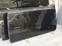 Dalles de granit poli noir Galaxy moderne, imperméables, pour usage hôtelier