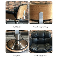 Fauteuil de Salon de Coiffure de Luxe en Métal, Style Vintage, Approuvé par les Influenceurs, Pivotant, Réglable en Hauteur, pour la Coloration, la Permanente, la Coupe et le Coiffage, Style Américain