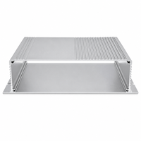 Boîtier de jonction en alliage d'aluminium 176*44mm, indice de protection IP54, durable, pour câblage de bornes, en alliage 6063 sablé, à montage sur bride, noir