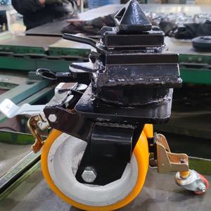 ล้อเลื่อนหมุนได้ขนาดพิเศษสําหรับงานหนักพร้อมเบรค PU 2 ตัน <span class=keywords><strong>6</strong></span>/8/10/12 นิ้วล้อคู่ออกแบบสําหรับล้อเลื่อนตู้คอนเทนเนอร์ขนส่งสินค้า - Product Image 6