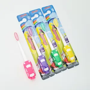 Auto giocattolo per bambini preferito spazzolino da denti con il pollone di base per interessati lavarsi i denti con privated di marca pacchetto di bolla