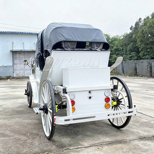 รถบักกี้ไฟฟ้าสไตล์ยุโรปตกแต่งสีทองสำหรับสวนสนุก งานแสดงสุดโรแมนติก - Product Image 2