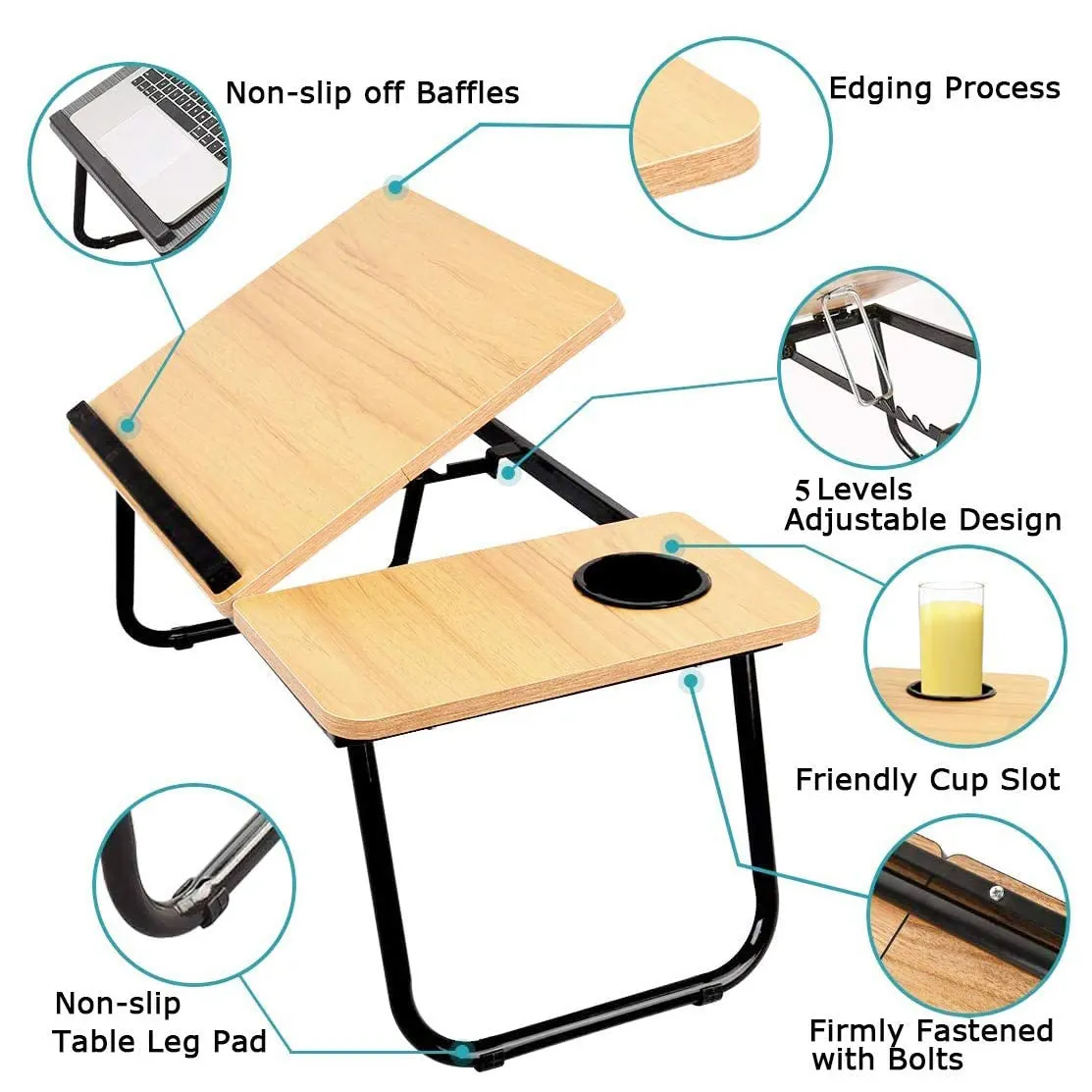 Mesa Para ordenador portátil, plegable, altura ajustable, Dobravel