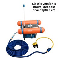 Scooter sous-marin, véhicule de propulsion pour plongeurs (DPV) avec système d'alimentation en air pour la plongée à la nage libre (hookah) et la plongée sous-marine commerciale.