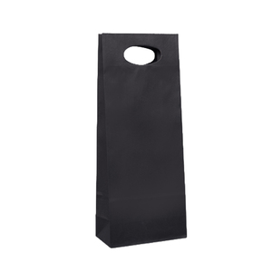 Un sac en papier kraft <span class=keywords><strong>blanc</strong></span> personnalisé pour fournisseur de bouteilles de <span class=keywords><strong>vin</strong></span> 160x80x390mm sans anses avec votre propre logo pour Noël - Product Image 3