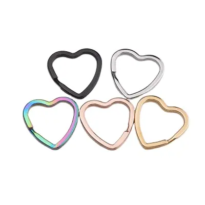 Wholesale Heart Shaped Stainless Steel Keys Rings/Chains Custom Logo Metal Key Chains