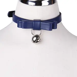 Collare BDSM per Giochi di Ruolo, Accessorio SM in Pelle PU con Campanello per Donne - Product Image 1
