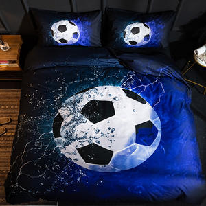 100% Polyester Microfiber Wholesale 3D <strong>Football</strong> Print <strong>Bedding</strong> Set 80GSM- 110 GSM 4-6 Pieces Printed Bed Sheet Set - Product Image 2