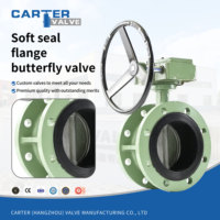 Vanne papillon à joint souple en fonte ductile, à bride RF, électrique Exd IP65, avec siège EPDM, pour eau et CVC, PN16 DIN ANSI, sur mesure