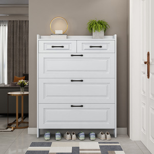 Legno moderno bianco 46 paia di <span class=keywords><strong>scarpiere</strong></span> portaoggetti casa <span class=keywords><strong>scarpiere</strong></span> a 3 livelli - Product Image 1