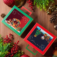Nouvelle boîte-cadeau de noël belle boîte-cadeau de noël réveillon de noël accompagnant cadeau boîte vide papier kraft matériel d'emballage