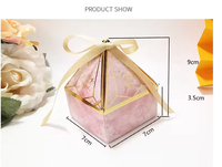 Boîte à dragées personnalisée en forme de pagode avec ruban, boîte cadeau pour bonbons et chocolats, pour décorations de fête