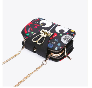 Bolso de Mano con Diseño de Ojos Grandes de Dibujos Animados, Bolso Cuadrado de Diseñador, Bolso Cruzado para Mujer - Product Image 3