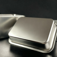 Bac alimentaire empilable commercial contemporain en acier inoxydable avec couvercle transparent, fabriqué en Chine, pour la restauration événementielle et le stockage des repas