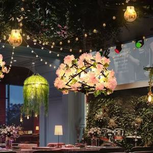Luminaire suspendu LED en bois de style <span class=keywords><strong>industriel</strong></span> rétro, dimmable, à faisceau 360°, pour hôtel, bar, comptoir, restaurant - Product Image 3