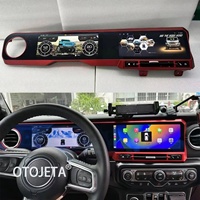 Écran double Android 12,3 pouces + 12,3 pouces, Jeep Wrangler 2018-2022, autoradio multimédia avec GPS, CarPlay, écran LCD, tableau de bord