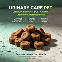 Soins urinaires - Friandises à mâcher pour chiens et chats - Mélange botanique à la canneberge - Complément alimentaire à mâcher pour le soutien urinaire