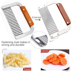 Cortador de Patatas Ondulado de Acero Inoxidable K1035 para Patatas Fritas, Verduras y Frutas, Cuchillo Ondulado para Patatas, Picador de Patatas, Máquina para Hacer Patatas Fritas - Product Image 3