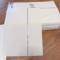 Papier filigrané en coton biodégradable et écologique Forest Deer Blue Strip 85 g/m² avec fil argenté pour impression laser, idéal pour l'emballage de marques