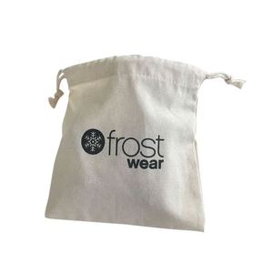 Customized Cotton Linen Drawstring <b>Bag</b> Reusable Grocery Shopping <b>Bag</b> With Custom Logo Print for Fruits and Colorful <b>Strings</b> - Product Image 2