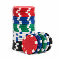 Jetons de jeu de table en plastique colorés, jetons ronds en plastique, jetons de poker personnalisés avec logo